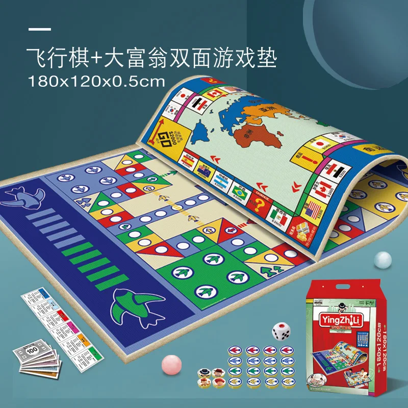 Tapis d'échecs volant pliable pour enfants, jeu de société Portable, ensemble de voyage de Camping, jeux de fête en famille, festival d'anniversaire, jouet cadeau pour enfant