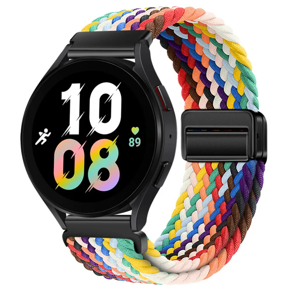 20mm Braided Solo Loop Strap for Samsung Galaxy Watch 6/5/4 44mm 40mm/Classic 47mm 43mm 46mm42mm Nylon Bracelet Watch 5 Pro 45mm