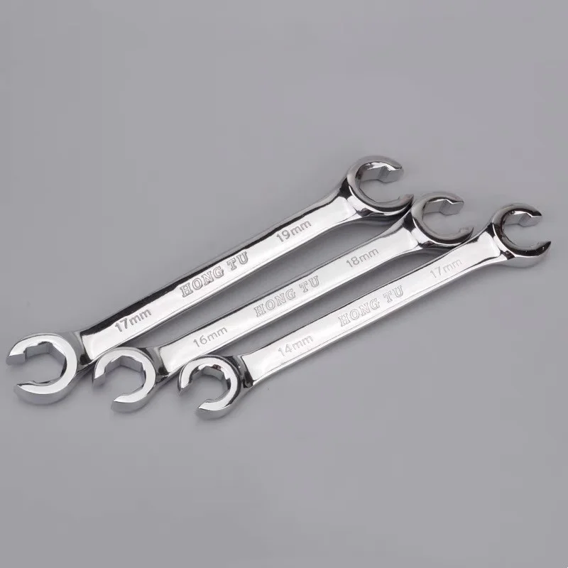 Flare nut spanner brake wrench for car repair hand tools crow\'s-foot spanner set