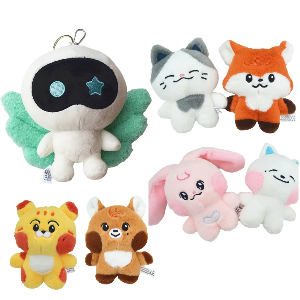 

Korea Wootteo Plush Toy Kawaii Stuffed Doll for Backpack Pendant Wave New JIN Design Astronaut Wings Keychain Fans Support Gift