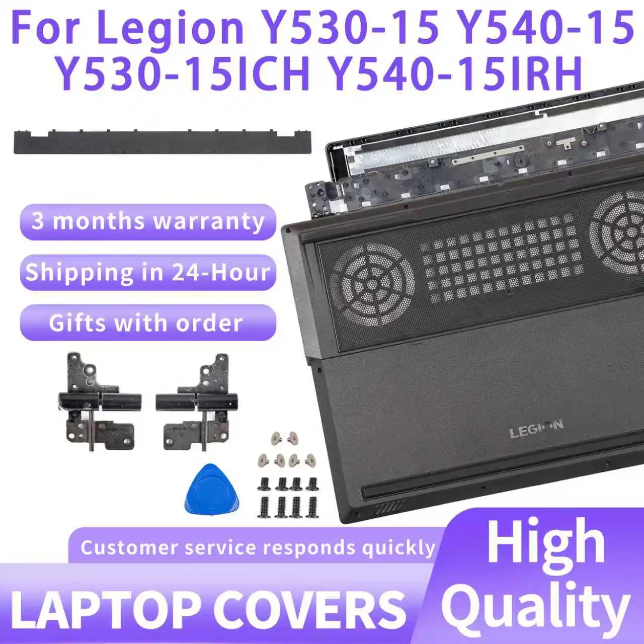 

Новинка для Legion Y530-15 Y530-15ICH Y540-15 Y540-15IRH Y7000 2018 2019 петли задней крышки ЖК-дисплея нижняя крышка шарнира корпуса 15,6 дюйма