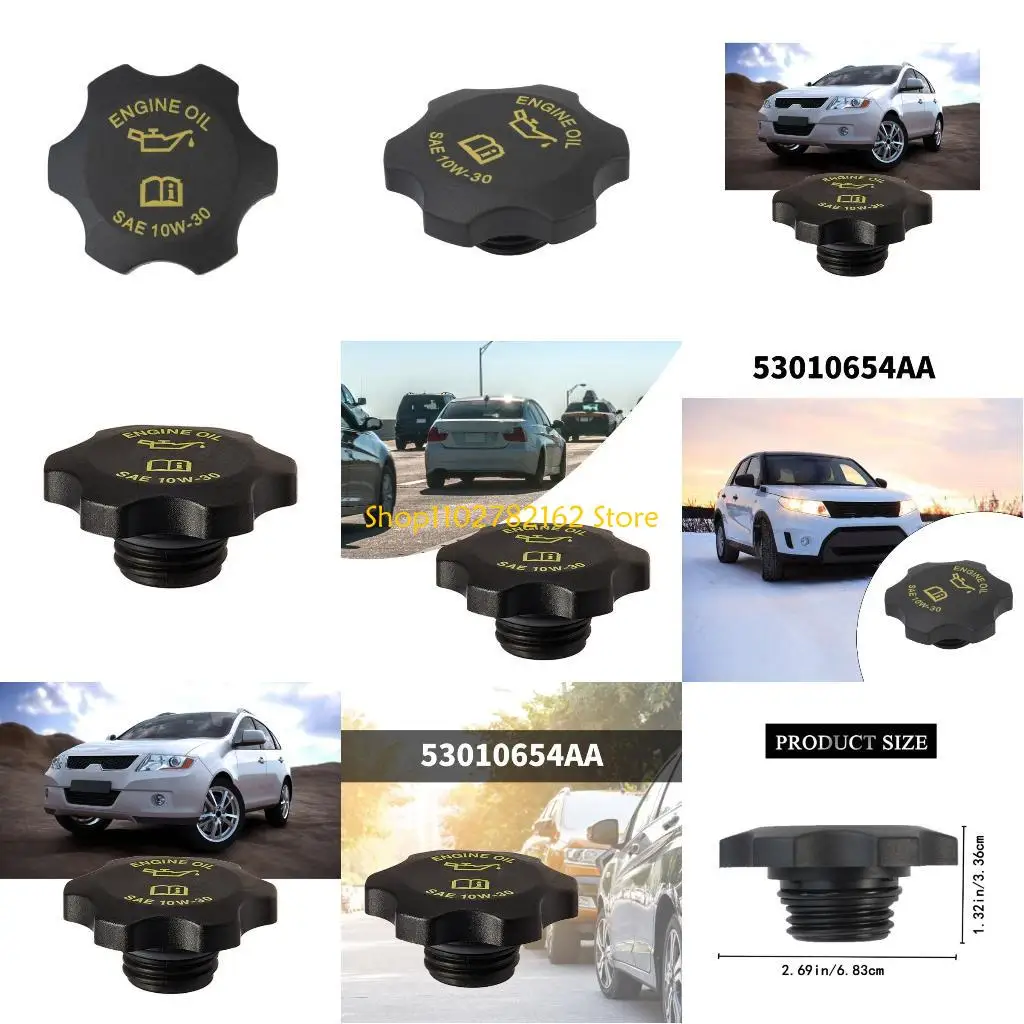 

547B Upgrades Oil Filler Caps 53010654AA Plastic Engine Oil Filler Caps for Vehicles