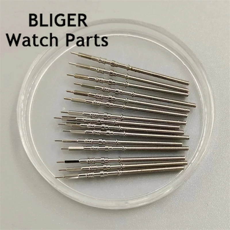 BLIGER подходит для часов серии NH, стальной стержень стержня с короной, детали для часов FIitNH35 NH36 NH38 NH39