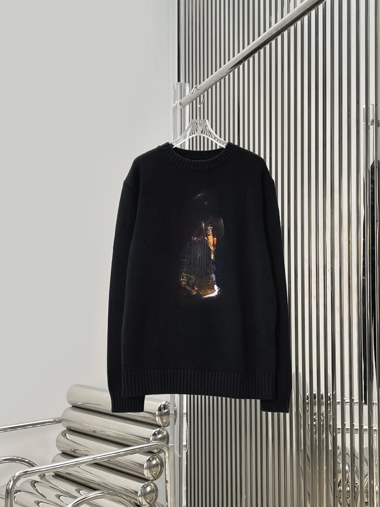 

Women's Knitted Long Sve Sweater Basic Sle round Ne 3D Bear Embroidery Simple Ele Versatile Knitwear for All Seasons