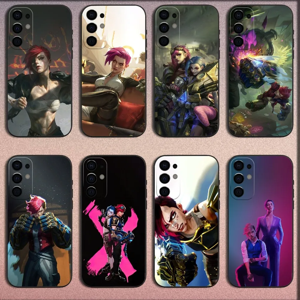 

L-LOL Arcane VI JINX Phone Case For Samsung S25,S24,S21,S22,S23,S30,Ultra,S20,Plus,Fe,Lite,Note,10,9,5G Black Soft Cover