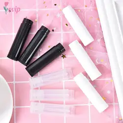 100pcs Clear Black White Balm Tubo Recipiente Com Cap Cosméticos Amostra Recipiente 5ml Diy Vazio Batom Garrafa Lip Gloss Tubo Lip