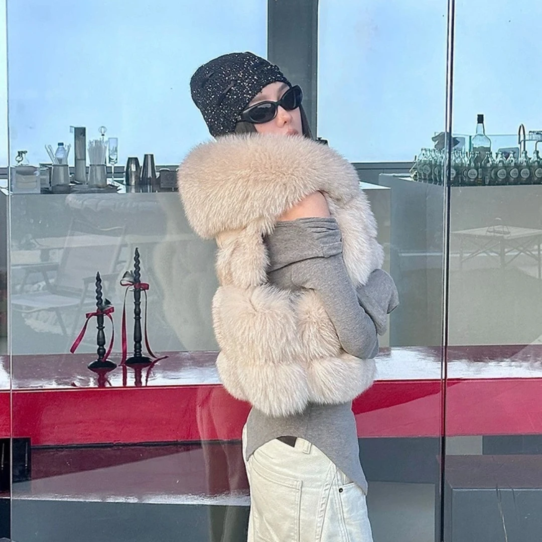 고품질 리얼 폭스퍼 숏 후드 브레드 스몰 베스트, 패션 신상 스타일 베스트, 푹신한 천연 폭스퍼 베스트 (인기 상품)