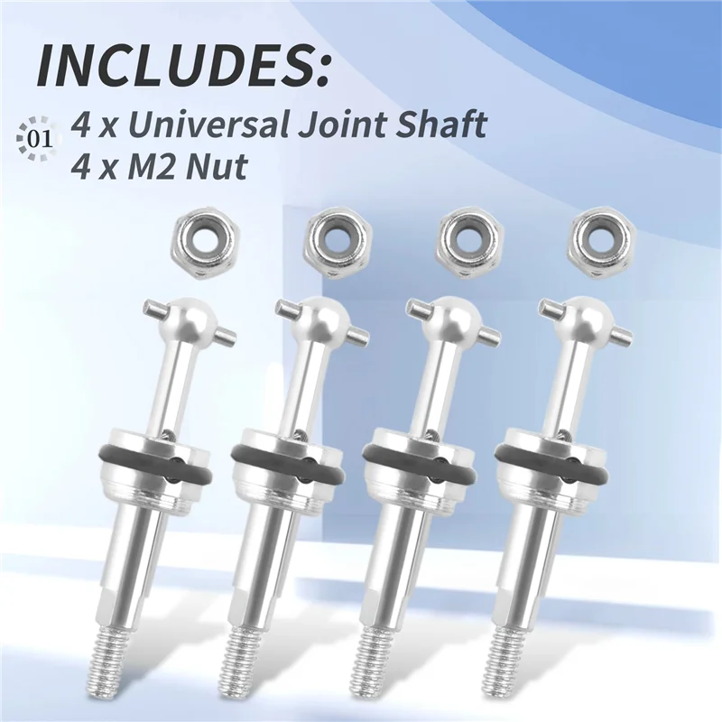 ABUM-4Pcs المعادن CVD العالمي المشترك رمح مع M2 الجوز ل Wltoys K969 K989 K979 P929 1/28 RC سيارة ترقيات أجزاء