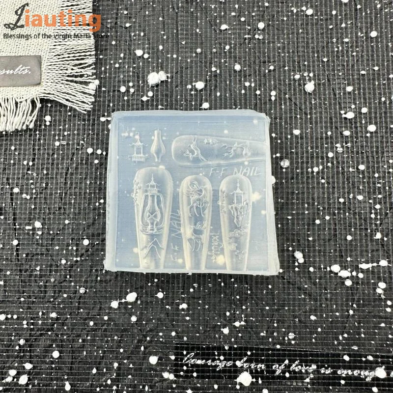 3D Blume Relief Silikon Nagel Form Kerzenhalter Rose Transparent Nägel Vorlagen DIY Nail art Dekoration Maniküre Design Werkzeuge