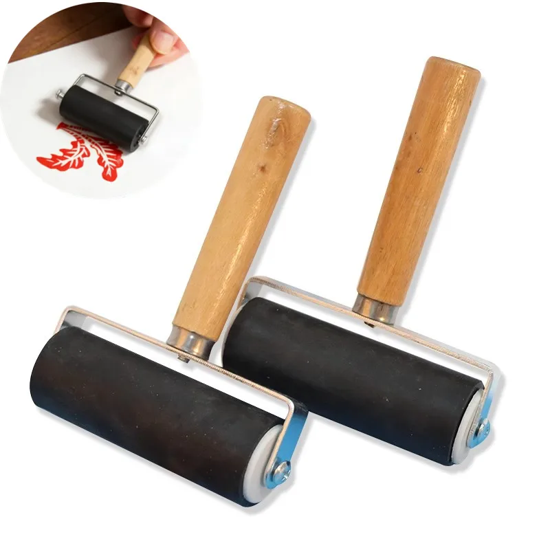

Professional Rubber Roller Brayer Ink Painting Printmaking Roller Art Craft Projects Ink Stamping Tool Paint Roller Tools