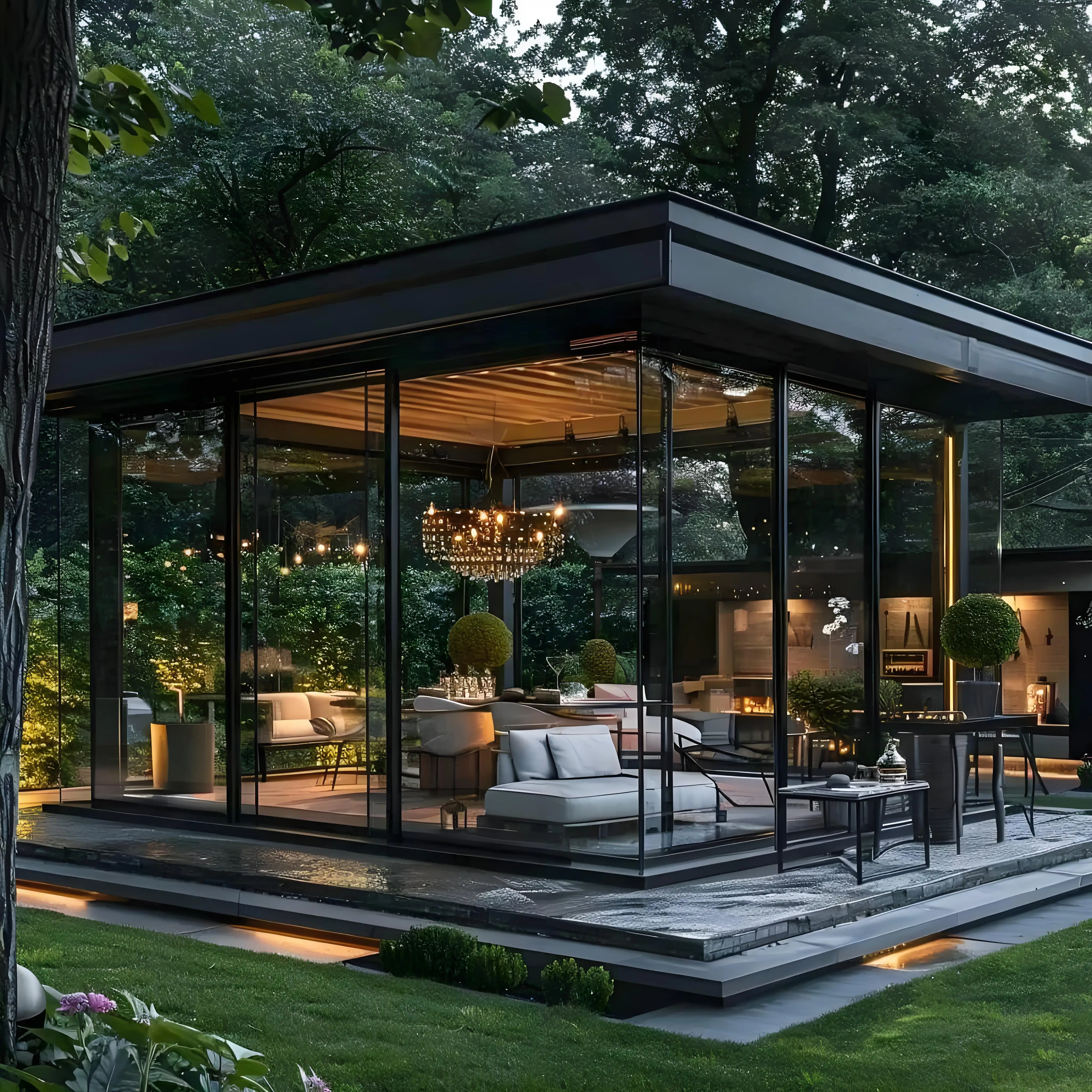 Sliding Door Sunrooms Front Entry Doors Double Glazed Aluminum Alloy Custom Garden Small Room Light-filled Spaces Offer