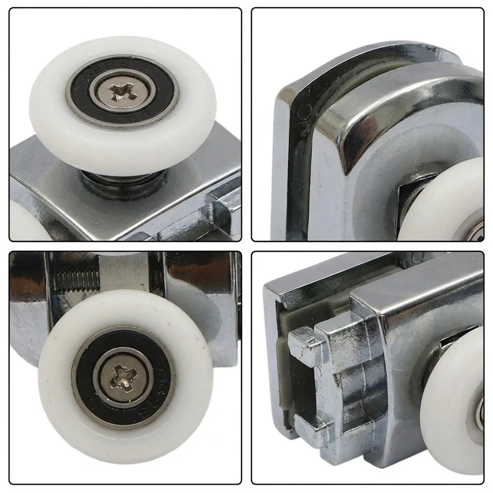 Shower Enclosure Roller Unit Set for Maintaining Integrity and Functional Precision in Glass Sliding Applications