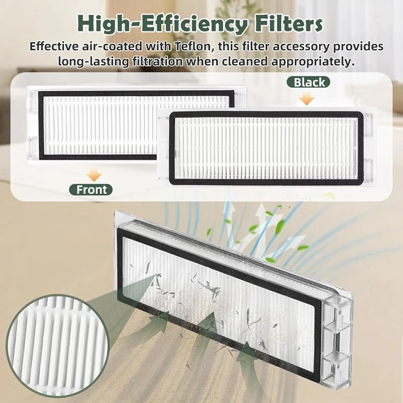 Roborock-q REvoロボット掃除機,メインサイドブラシ,HEPAフィルター,モップクロス,布パッド,ダストバッグ,アクセサリーキット