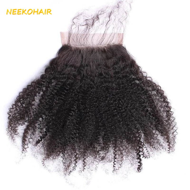 Afro Kinky Curly Human Hair Bundles Natural Color 10-30" Brazilian Remy Human Hair Hair Extensions Curly Weave For Women