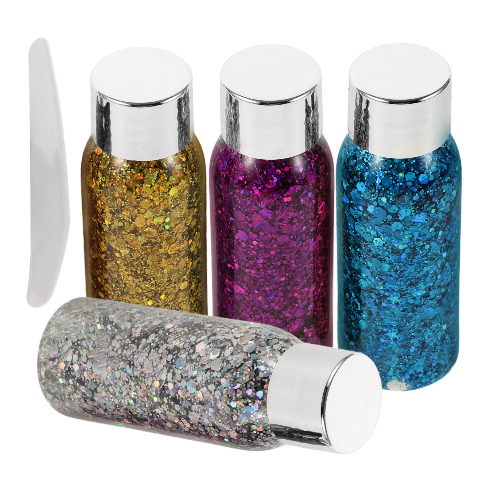 

4 Pcs Makeup Liquid Eyeshadow Biodegradable Glitter for Body Highlighter Shimmer
