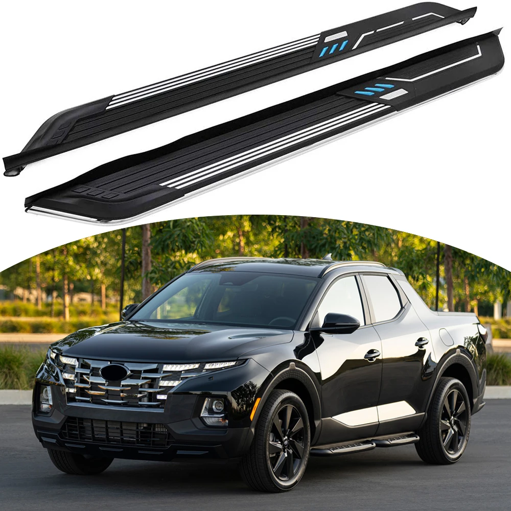 2Pcs Fits For Hyundai Santa Cruz 2022 2023 2024 Door Side Step Nerf Bar Running Board