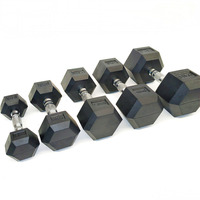 High-Quality Rubber Hexagonal Dumbbells Set 10lbs for Home Gym Weight Training Exercise Equipment  5KG