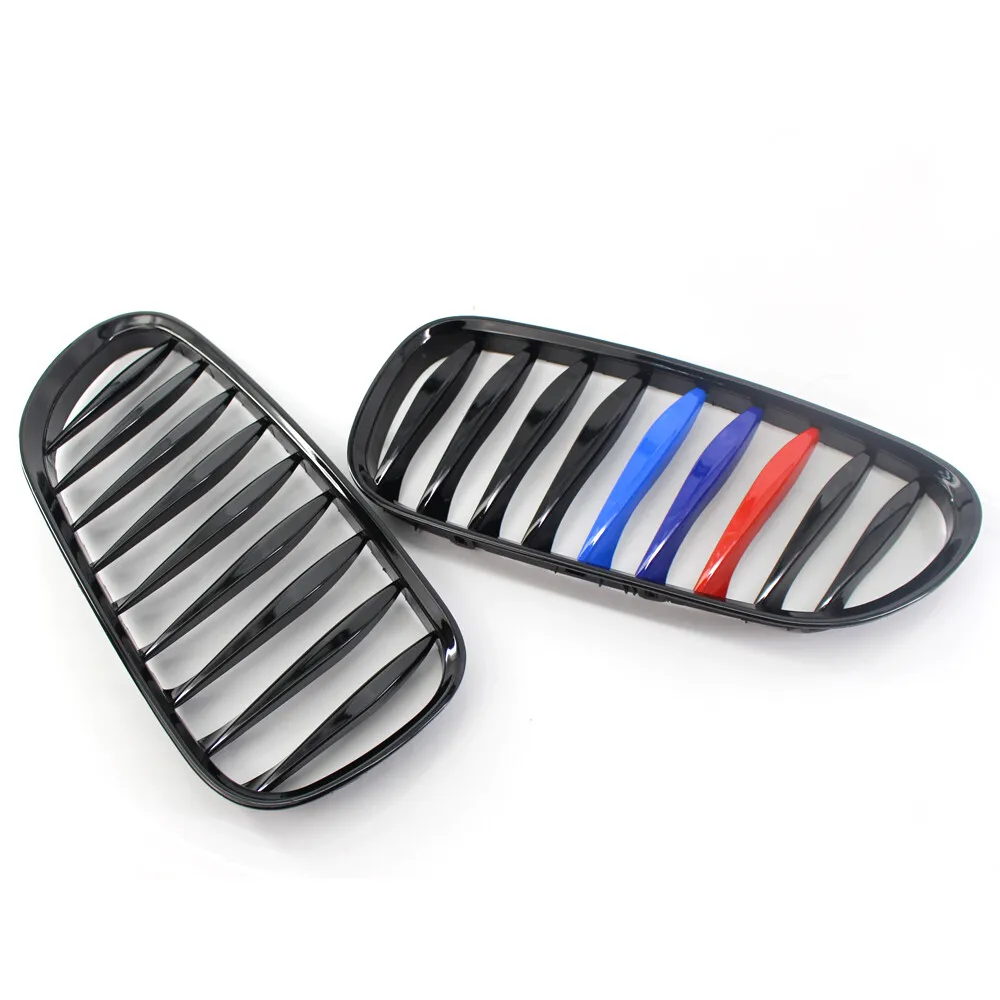 For BMW Z4 2-Door E85 E86 2003-2008 M-Color Gloss Black Front Bumper Kidney Grille Grill 51137051957 51137051958 view 2