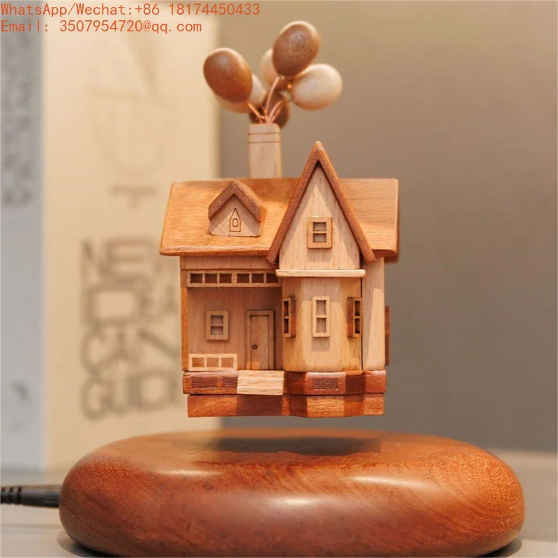 Eight Castle Flying House Planet Eight Musical Box Musical Box Wooden Table Decoration Birthday Christmas
