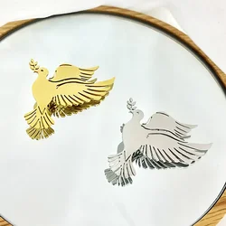 Stainless Steel Brooches for women Metal Dove Brooch Women's Suit Lapel Pins Jewelry Accessories Romantic Wedding Party Gifts