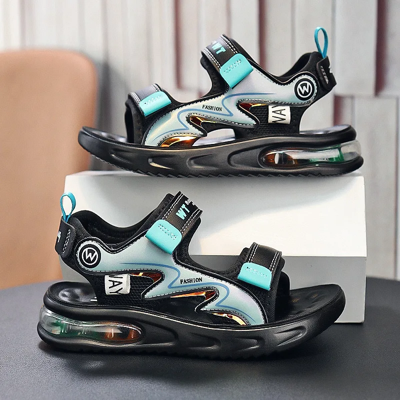 

2025 Big Boys Shoes for Kids Children's Sandals for Boy Summer Beach Non-slip Soft Bottom Fashion Children's Sports Shoes 27-38