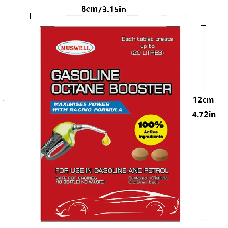 Gasoline/Petrol Octane Booster Maximum Strength Power MPG Booster Faster Acceleration Fuel Saving  Removes  Knocks and  Pings