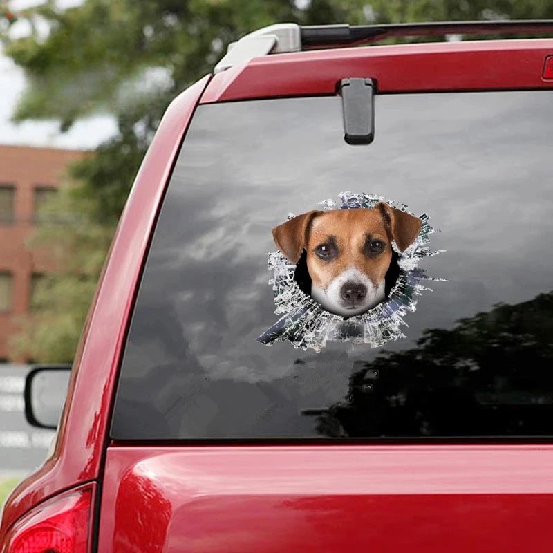 

Interesting dog pictures, decorative polyethylene stickers for cars, trams, etc, PVC， Waterproof and sunproof13cm
