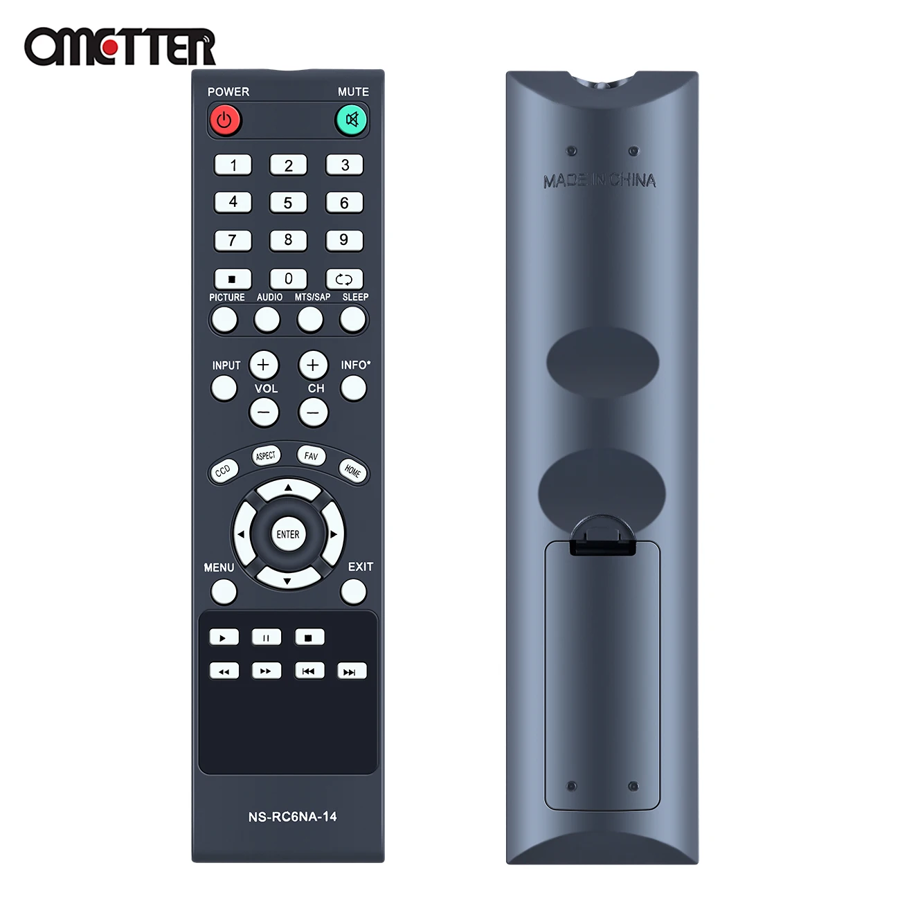 NS-RC6NA-14 misura per telecomando TV Insignia NS-24E40SNA14 NS-32D20SNA14 muslimexayp 24 "LED