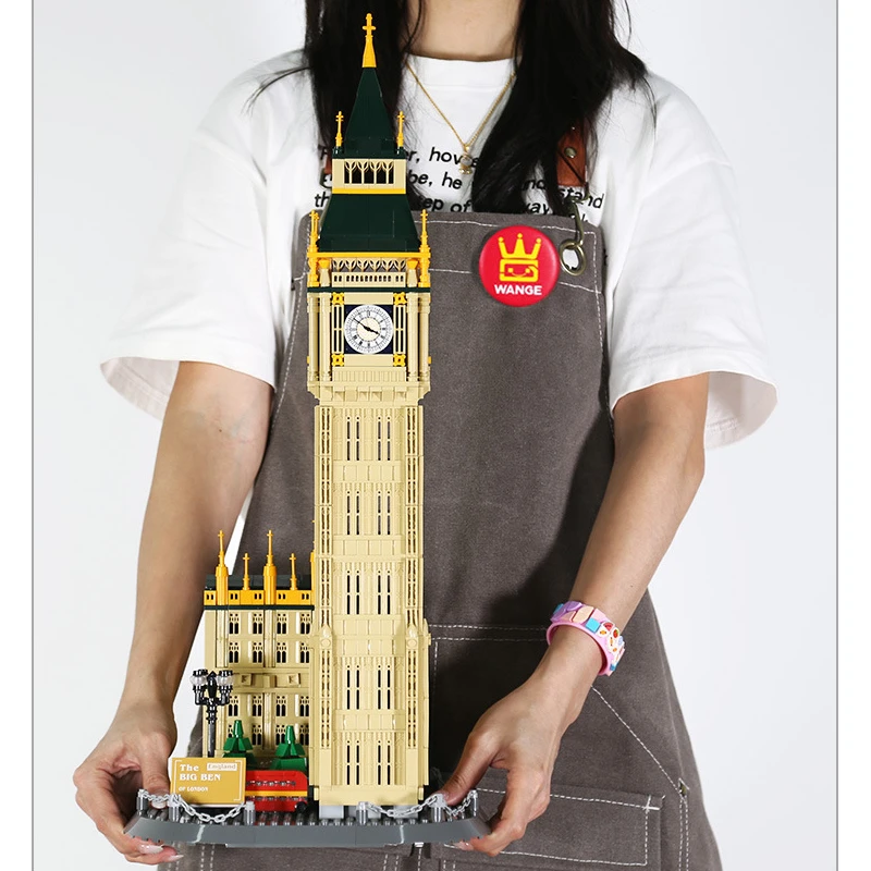 

Набор кирпичиков для сборки модели Биг Бен, креативные архитектурные строительные блоки, декоративные подарки, развивающие игрушки для детей и взрослых