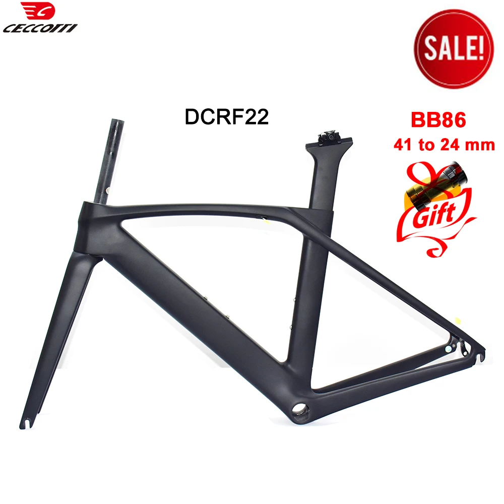 CECCOTTI RF22 Model V Brake Road Bike Frame B86 pressfit Carbon Frameworks Max Tires 28mm Bicycle Frameset In stock Sale