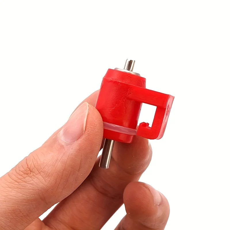 5PCS Cassette steel ball nipple drinking fountain for chickens, red head ball valve drinking nozzle