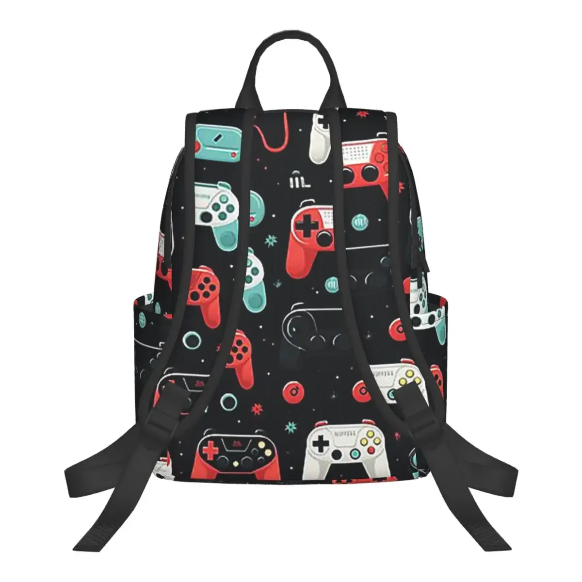 Gaming Pattern - Game Controllers Student Backpack School Bag Hiking Travel Daypack for Men Women Bookbag Shoulder Bags