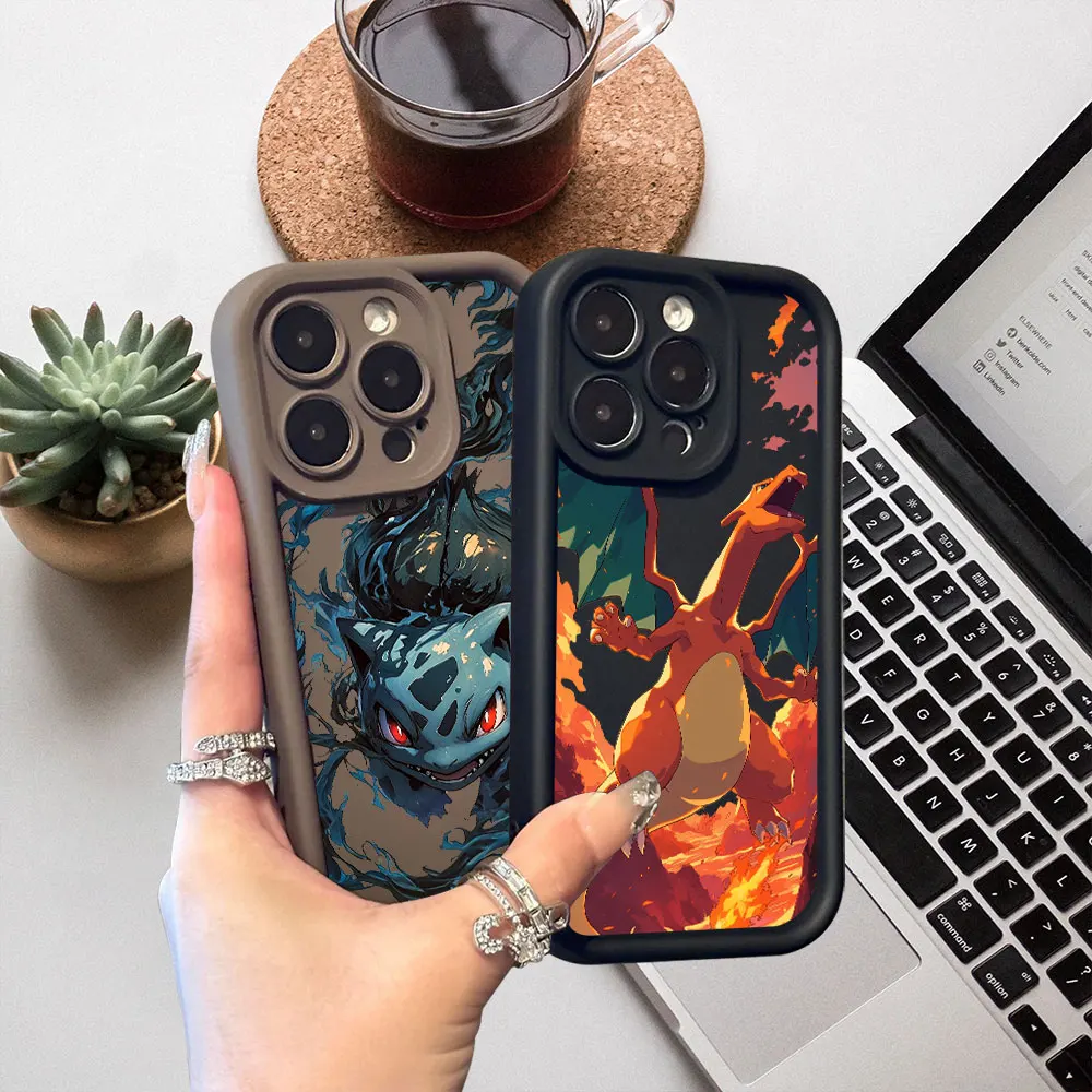 بوكيمون Bulbasaur Charizard Jigglypuff جراب هاتف ل ممن لهم رينو 14 13 13F 12 12F برو 11 11F 10 8 8T 7 7Z برو زائد غطاء سيليكون