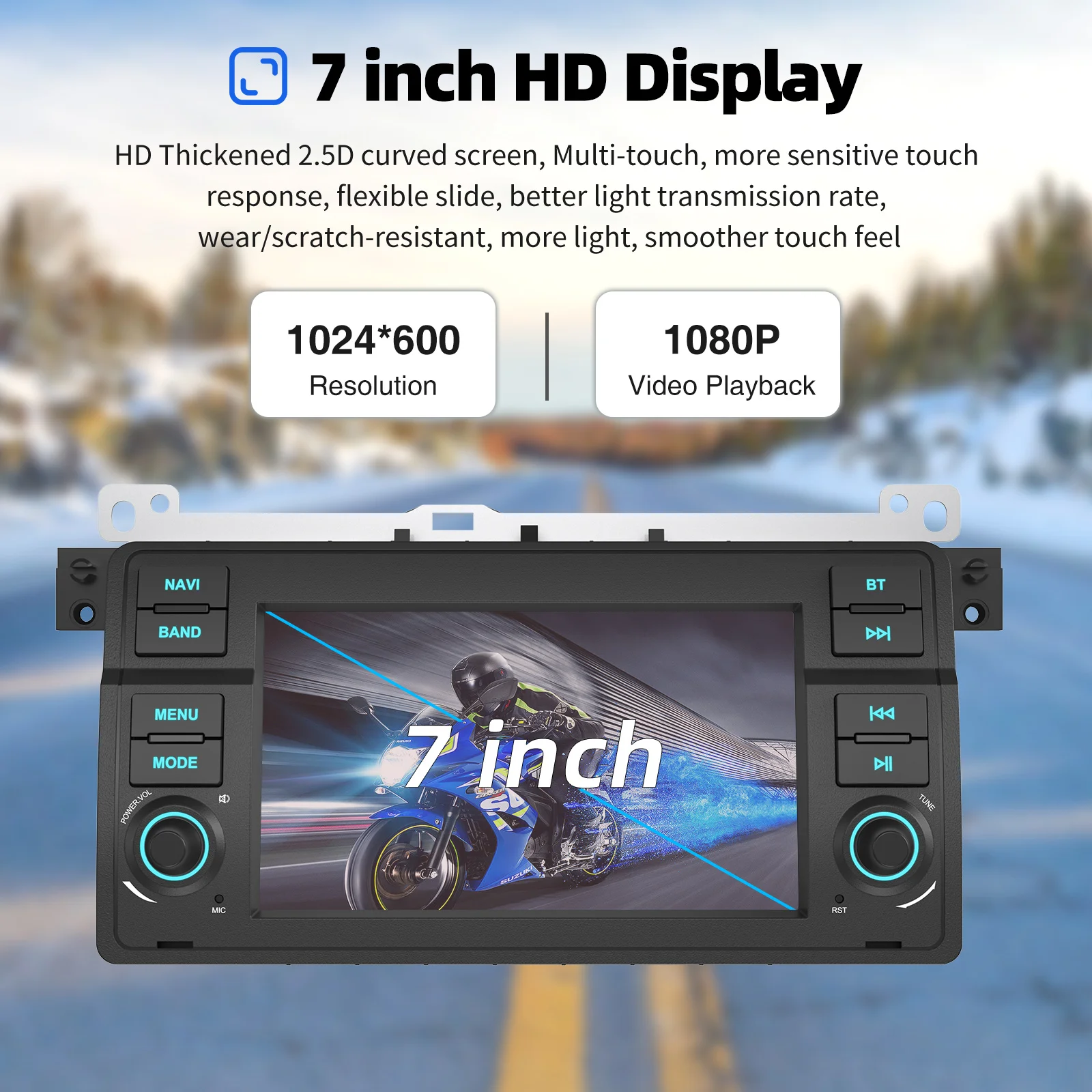 ESSGOO Drahtloses Apple Carplay Android Auto Autoradio für BMW E46 M3 318/320/325/330/335 Rover 75 Coupe Android 15 64 GB 2Din GPS – Detail 12