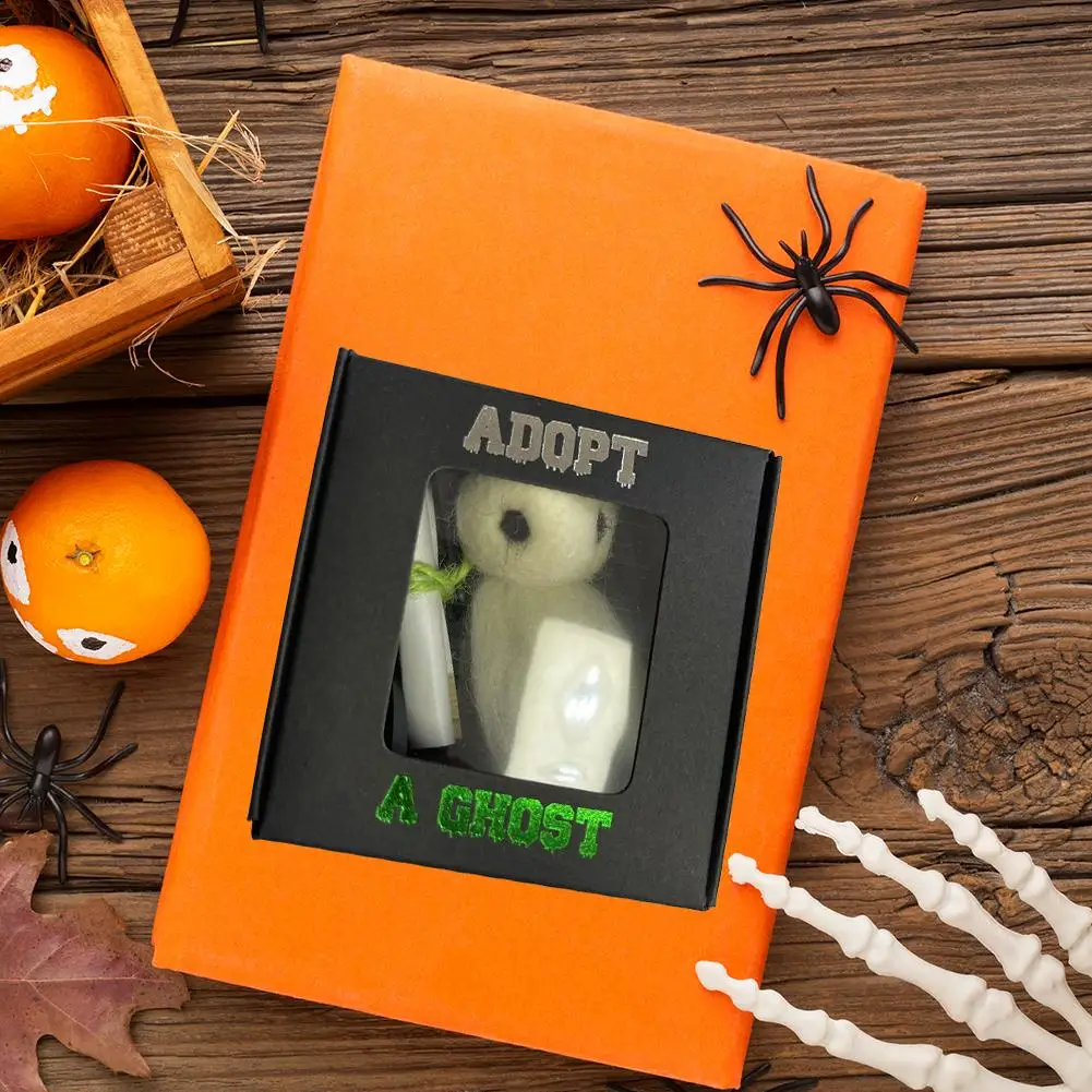 اعتماد أشباح الصوف الإبداعي DIY أداة اليد هالوين ديكور المنزل مجموعة التمرير الصغيرة هدية صندوق للأصدقاء عيد الهالوين #2