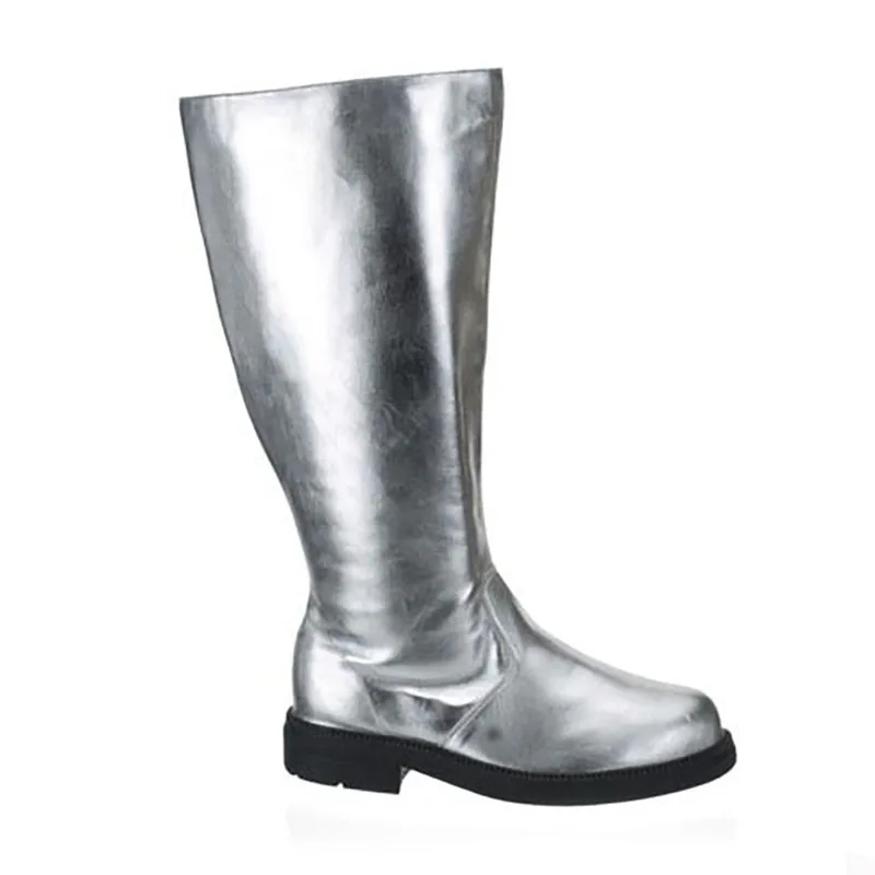Mittelalterliche Ritter-Renaissance-Stiefel in Mehrfarbig für Männer, Retro PU-Leder Hohe Stiefel, Piraten-Cosplay Halloween-Karneval-Party-Schuhe – Detail 8