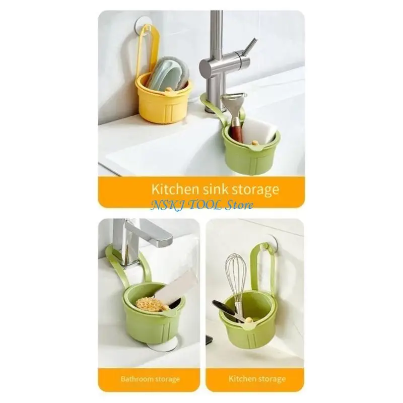 L8RC Small Kitchens Sink Drain Organizers Dishwasher Safe Double Layer Sink Strainer Basket Simple Installation for Food Scraps