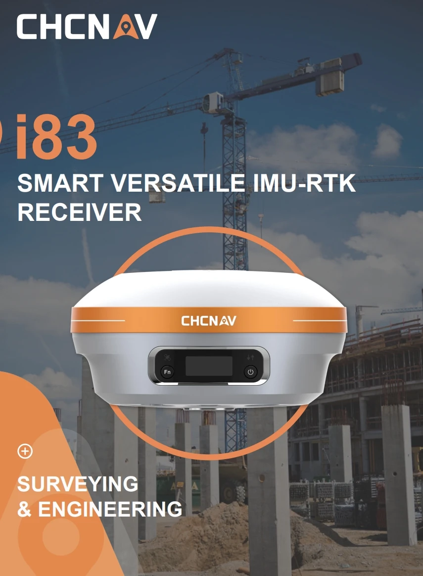 Base I83/i83Pro/i76 RTK e ricevitore GPS ad alta precisione Rover LED Rover RTK 18 ore di funzionamento sul campo