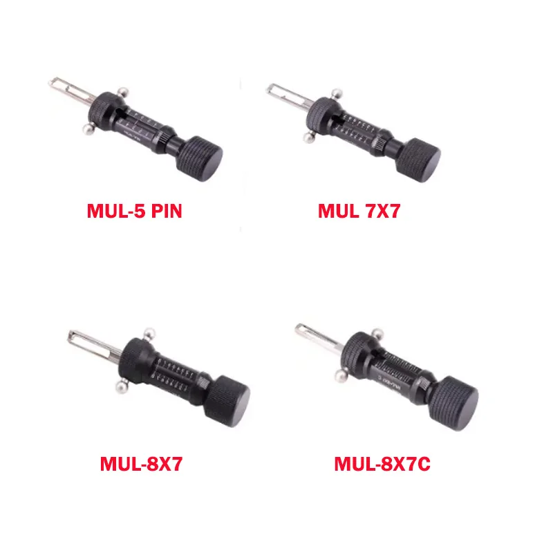 Nova chegada mul t ock 8x7 c mul 8x7 8 pinos 7 pinos MUL-7X7 mul 5 pinos invencível ock aberto e leitura de código 2 em 1 ferramenta ocksmith