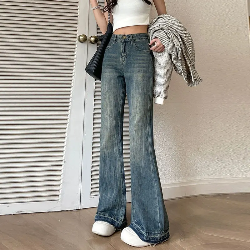 

Women Wide Leg Baggy Jeans Lady Vintage Y2K Punk High Waist Loose Denim Pants Streetwear Fashion