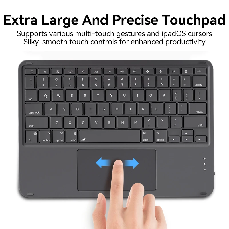 Imagem -04 - Capa de Teclado Protetora Destacável Ausdom Foliokey10.9 Usb-c Teclado Retroiluminado Trackpad Stand para 2023 Ipad 10th Generation