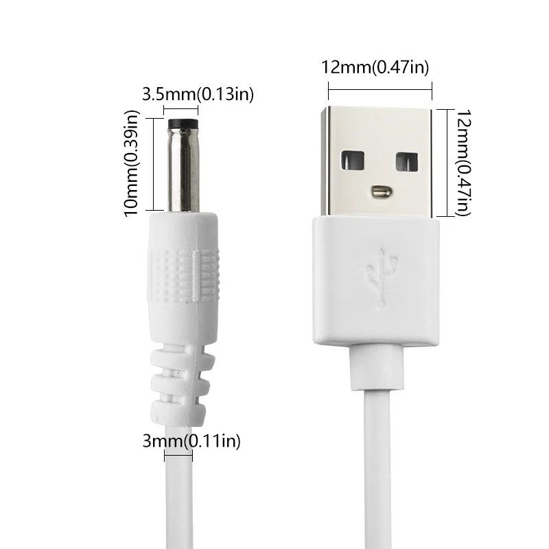 Cable de carga de altavoz pequeño con orificio redondo, cable de alimentación de 5v, 3,5, USB a dc3.5 x 1,35mm