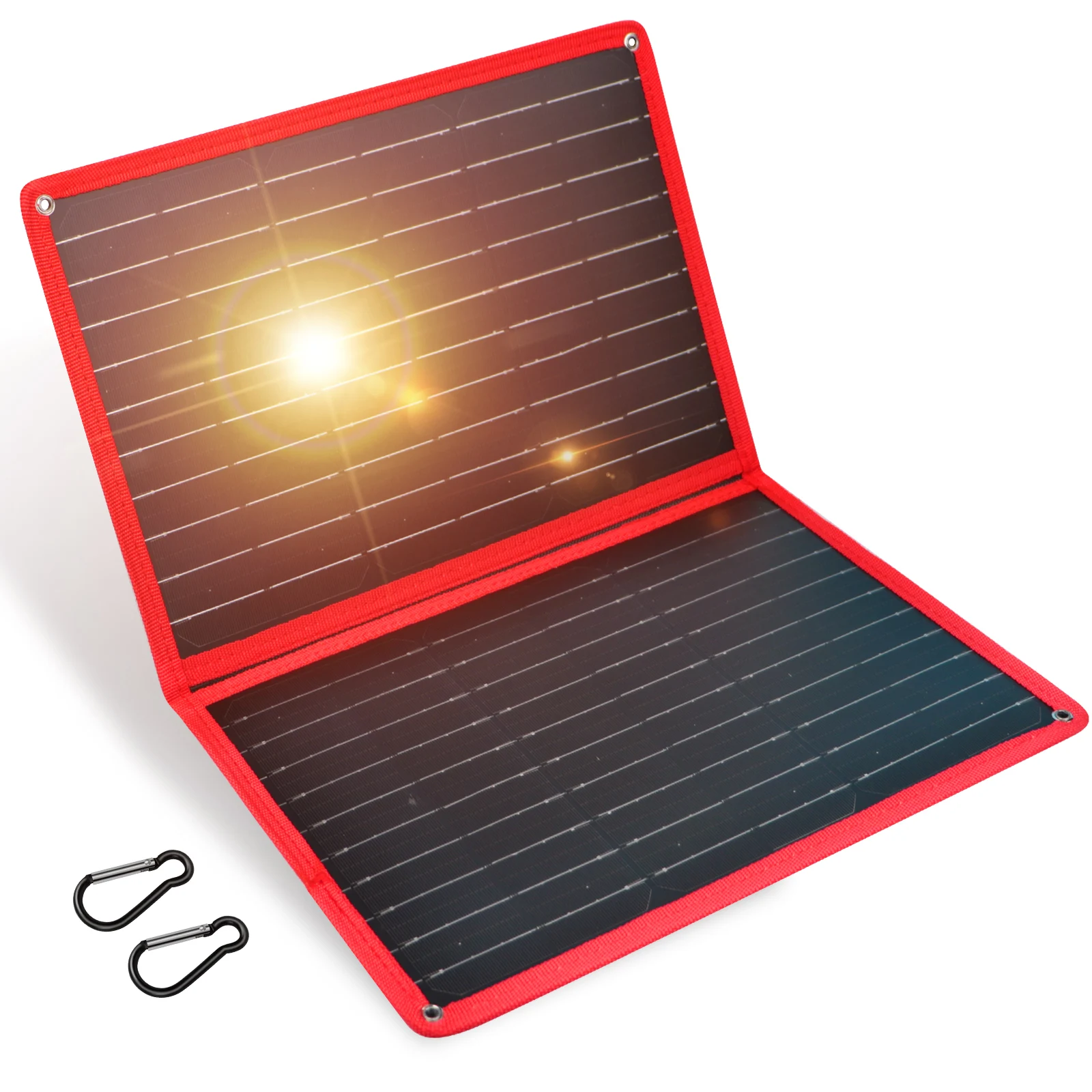 DOKIO 20W Faltbares Solarpanel USB-Ladegerät, Leicht und Tragbar für Outdoor-Wanderungen, Camping & 5V-Geräte