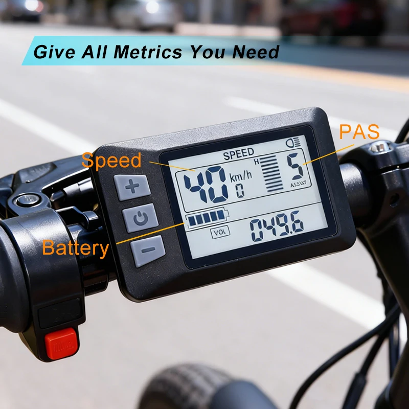 【Haytrix-S866】Fatbike V20 Screen EBike LCD Display Bicycle Speedometer Cycling Computer for Bikes Accessories