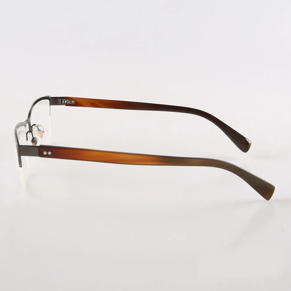 Eyeglass Frames Unique Square Half Rim Vintage Graduated Lenses Prescription Man's Glasses Frames Myopia Optical Eyeglasses