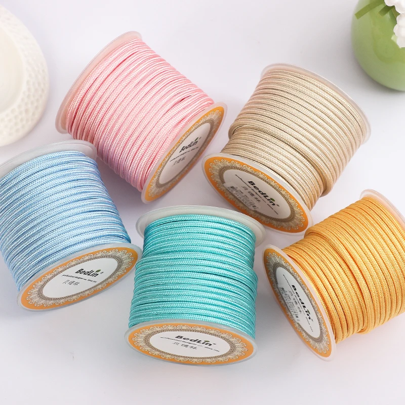 3mm Thick Round Rope Bracelet Necklace Red Thread Woven Threads Jade Pendant Hanging Rope High-end