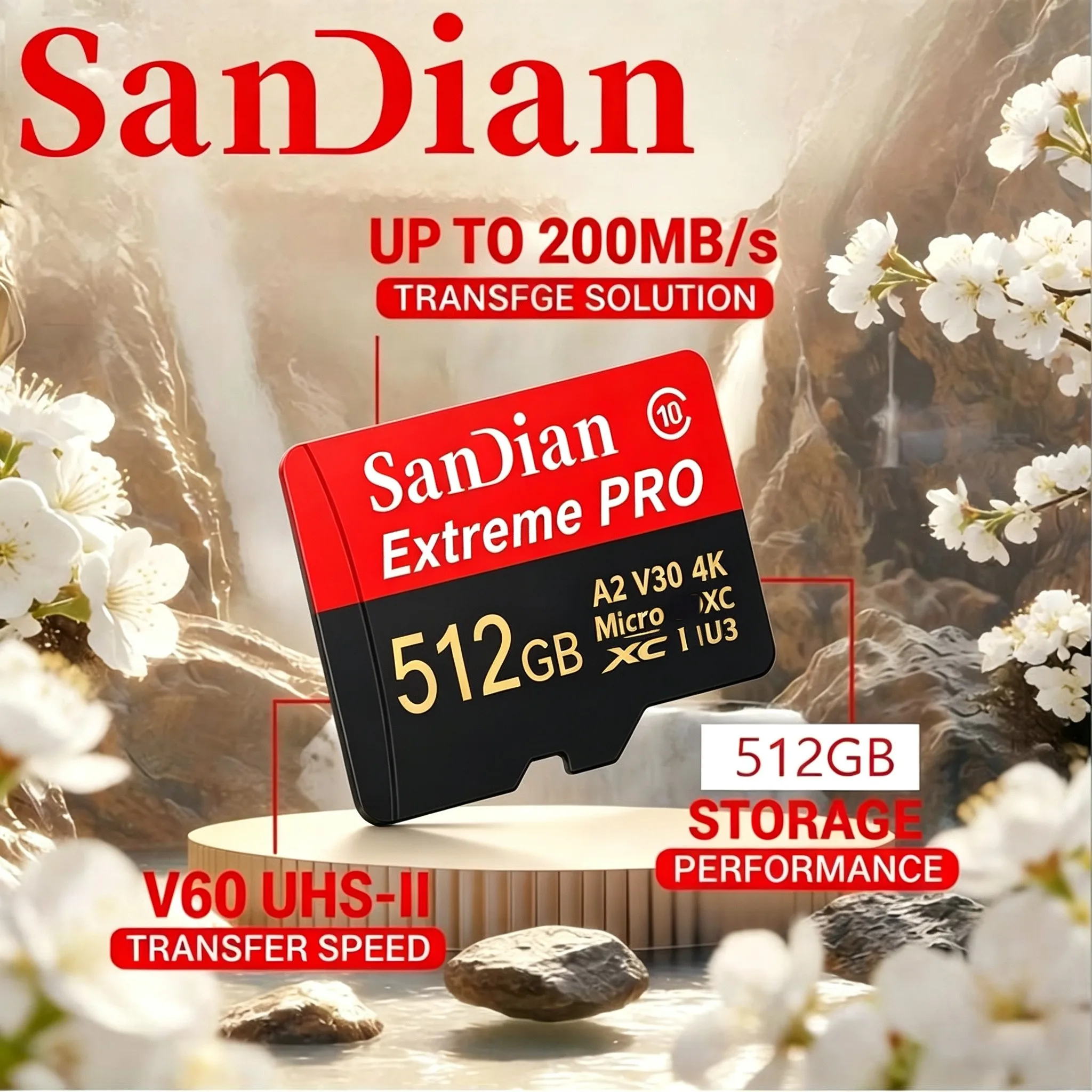 Memory Card 128GB 32GB 512GB TF Cards Micro TF SD Card SD Cards V30 8K for Nintendo Switch/Mobile/Phone/Digital Frame/Camera