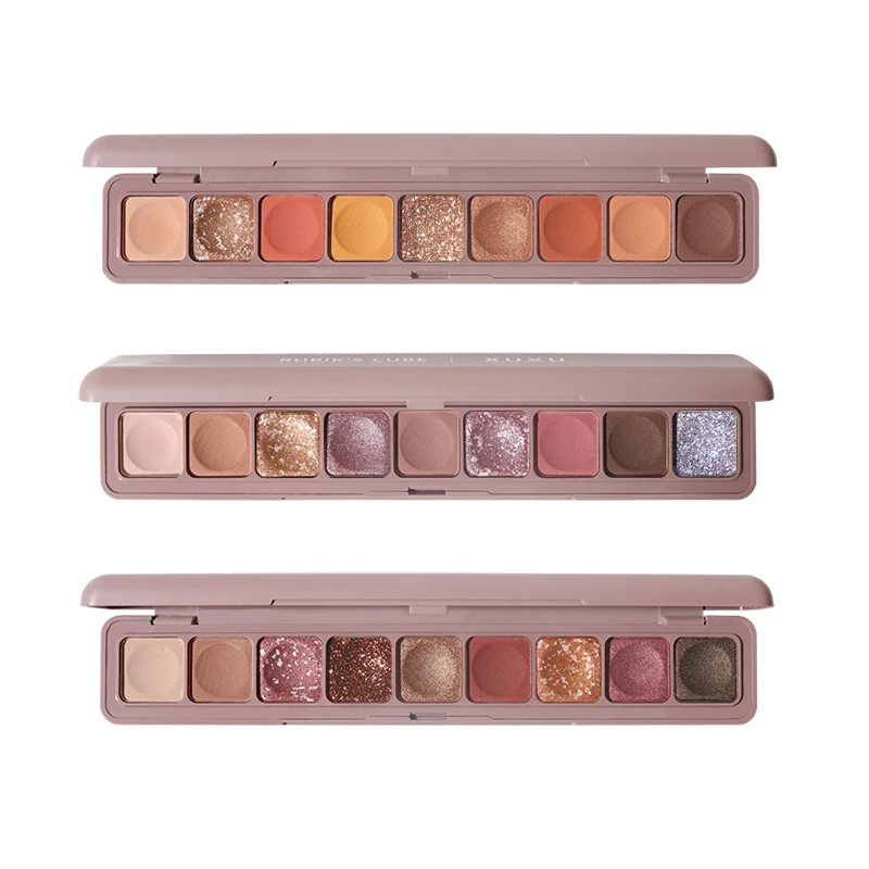 Paleta de sombra de ojos mate brillante, 9 colores, pigmento brillante, sombra de ojos duradera, paletas de maquillaje impermeables, cosméticos, rosa desnuda