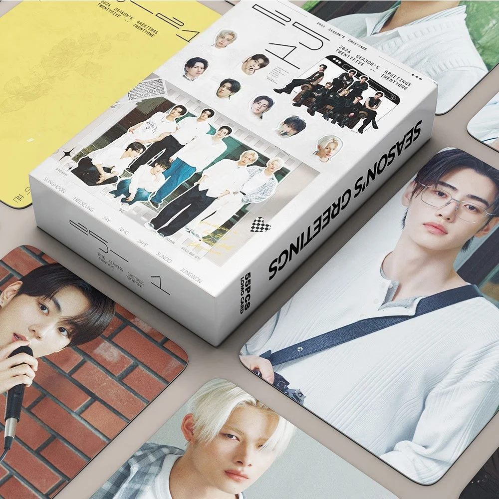 55Pcs Boy Group 7th 2026 SEASON'S GREETINGS Photocard Album cards THE SIN Fans Collection JAY Fans Small Card Gifts