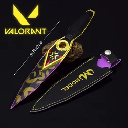 Valorant Weapon 22cm Champions 2023 Kunai Purple Edge Game Peripheral Metal Ninja Agents Samurai Sword Weapon Model Toys Boys